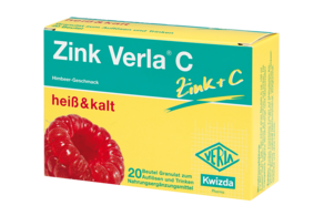 Zink Verla C 5 mg Granulat Himbeer, 20 Stück, A-Nr.: 4104191 - 01