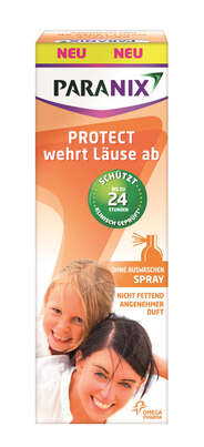 Sie sehen eine Packung Paranix Protect Spray, 100 Milliliter, Produktbild: 02 Paranix Protect Spray, 100 Milliliter, A-Nr.: 4131348 - 02
