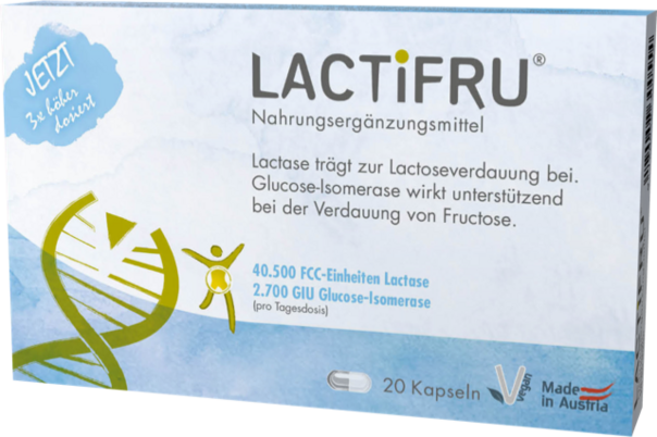Sie sehen eine Packung LACTIFRU® MSR Kapseln, 20 Stück, Produktbild: 01 LACTIFRU® MSR Kapseln, 20 Stück, A-Nr.: 4164371 - 01