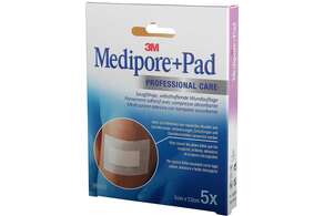 3M Medipore + Pad 5 x 7,2 cm, 5 Stück, A-Nr.: 1994310 - 01