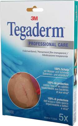Sie sehen eine Packung 3M Tegaderm Film 15 x 20 cm, 10 Stück, Produktbild: 03 3M Tegaderm Film 15 x 20 cm, 10 Stück, A-Nr.: 2022916 - 03