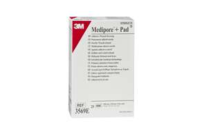 3M™ Medipore™ + Pad 10 cm x 15 cm, 3569EP – 5 Bandagen/Packung – 12 Packungen/Box, 5 Stück, A-Nr.: 2322802 - 01