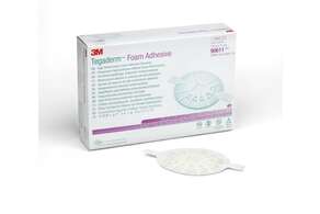 3M™ Tegaderm™ Hochleistungsfähiger klebender Schaumverband, 90611, 6 cm x 7,6 cm, 10 / Packung, oval mit Kleberand, 10 Stück, A-Nr.: 2855591 - 01