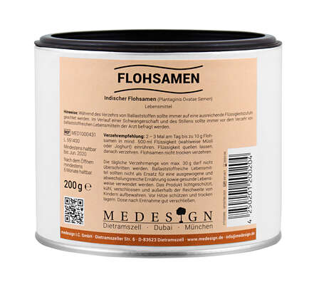 medesign Flohsamen indisch 99%, 200 Gramm, A-Nr.: 3314319 - 01