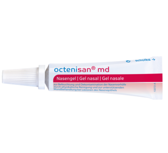 Sie sehen eine Packung Octenisan md Nasengel, 6 Milliliter, Produktbild: 01 Octenisan md Nasengel, 6 Milliliter, A-Nr.: 4492448 - 01