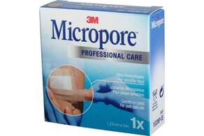 3M™ Micropore™ Rollenpflaster 1530NP-0S, weiß, 1,25 cm x 5 m, 1/Packung, 1 Stück, A-Nr.: 5021923 - 01