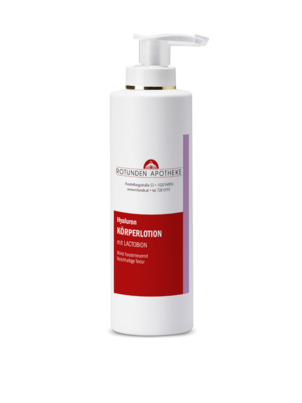 Sie sehen eine Packung Rotunden Apotheke Hyaluron Körperlotion, 250 Milliliter, Produktbild: 01 Rotunden Apotheke Hyaluron Körperlotion, 250 Milliliter, A-Nr.: 8859271 - 01