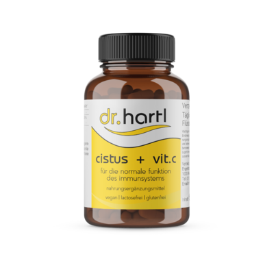 Sie sehen eine Packung Dr. Hartl Cistus + C Bio Kapseln, 60 Stück, Produktbild: 01 Dr. Hartl Cistus + C Bio Kapseln, 60 Stück, A-Nr.: 8894764 - 01