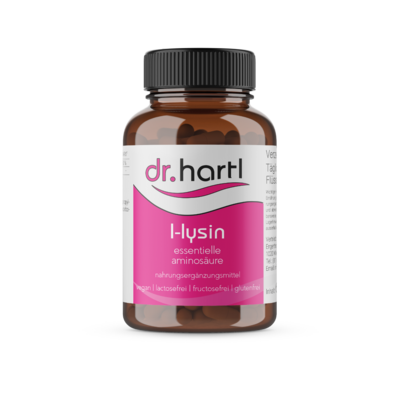 Sie sehen eine Packung Dr. Hartl L-Lysin Kapseln, 60 Stück, Produktbild: 01 Dr. Hartl L-Lysin Kapseln, 60 Stück, A-Nr.: 8894876 - 01