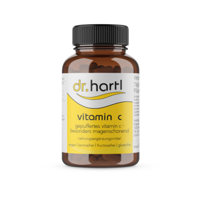 Sie sehen eine Packung Dr. Hartl Vitamin C+ gepuffert Kapseln, 60 Stück, Produktbild: 01 Dr. Hartl Vitamin C+ gepuffert Kapseln, 60 Stück, A-Nr.: 8894959 - 01