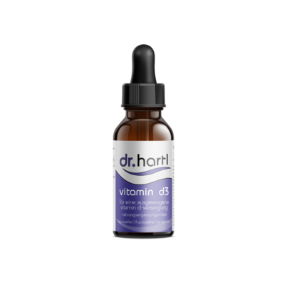 Sie sehen eine Packung Dr. Hartl Vitamin D3 Tropfen, 30 Milliliter, Produktbild: 01 Dr. Hartl Vitamin D3 Tropfen, 30 Milliliter, A-Nr.: 8894971 - 01