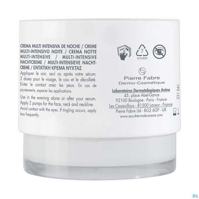 Sie sehen eine Packung Avene Hyaluron Activ B3 Nachtcreme 40ml, Produktbild: 09 Avene Hyaluron Activ B3 Nachtcreme 40ml, A-Nr.: 5693261 - 09