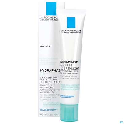 Sie sehen eine Packung La Roche Posay Hydraphase/ha Feuchtigkeitscreme Uv Leicht 40ml, Produktbild: 16 La Roche Posay Hydraphase/ha Feuchtigkeitscreme Uv Leicht 40ml, A-Nr.: 5716016 - 16
