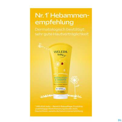 Sie sehen eine Packung Weleda Calendula Waschlotion +shampoon 200ml, Produktbild: 08 Weleda Calendula Waschlotion +shampoon 200ml, A-Nr.: 3190395 - 08