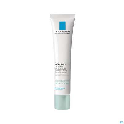 Sie sehen eine Packung La Roche Posay Hydraphase/ha Feuchtigkeitscreme Uv Reichhaltig 40ml, Produktbild: 01 La Roche Posay Hydraphase/ha Feuchtigkeitscreme Uv Reichhaltig 40ml, A-Nr.: 5715991 - 01