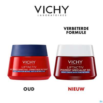 Sie sehen eine Packung Vichy Liftactiv Retinol B3 Nacht 50ml, Produktbild: 16 Vichy Liftactiv Retinol B3 Nacht 50ml, A-Nr.: 5818018 - 16