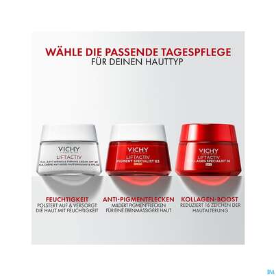 Sie sehen eine Packung Vichy Liftactiv B3 Anti-pigmentflecken Creme Lsf50 50ml, Produktbild: 41 Vichy Liftactiv B3 Anti-pigmentflecken Creme Lsf50 50ml, A-Nr.: 5662504 - 41