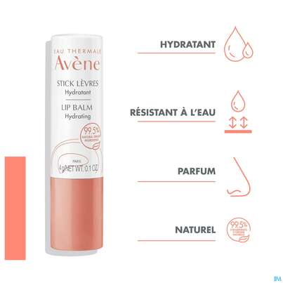 Sie sehen eine Packung Avene Lippenpflegestift Feuchtigkeitsspendend 4g, Produktbild: 18 Avene Lippenpflegestift Feuchtigkeitsspendend 4g, A-Nr.: 5596888 - 18