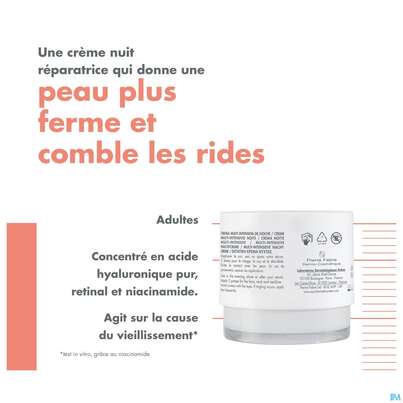Sie sehen eine Packung Avene Hyaluron Activ B3 Nachtcreme 40ml, Produktbild: 18 Avene Hyaluron Activ B3 Nachtcreme 40ml, A-Nr.: 5693261 - 18