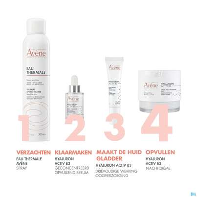 Sie sehen eine Packung Avene Hyaluron Activ B3 Nachtcreme 40ml, Produktbild: 21 Avene Hyaluron Activ B3 Nachtcreme 40ml, A-Nr.: 5693261 - 21