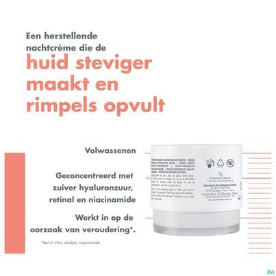 Sie sehen eine Packung Avene Hyaluron Activ B3 Nachtcreme 40ml, Produktbild: 22 Avene Hyaluron Activ B3 Nachtcreme 40ml, A-Nr.: 5693261 - 22
