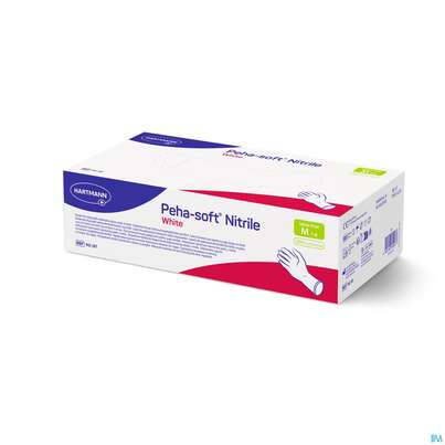 Untersuchungshandschuhe Peha/soft/puderfrei Nitrile Unsteril White M 200st, A-Nr.: 3994047 - 02