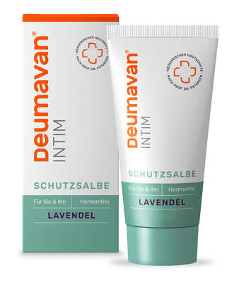 Sie sehen eine Packung Deumavan Schutzsalbe Lavendel, 50 Milliliter, Produktbild: 02 Deumavan Schutzsalbe Lavendel, 50 Milliliter, A-Nr.: 4730468 - 02