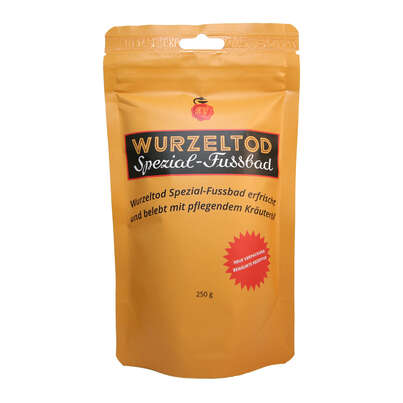 Sie sehen eine Packung Wurzeltod Spezial-Fussbad, 250 Gramm, Produktbild: 01 Wurzeltod Spezial-Fussbad, 250 Gramm, A-Nr.: 0723135 - 01