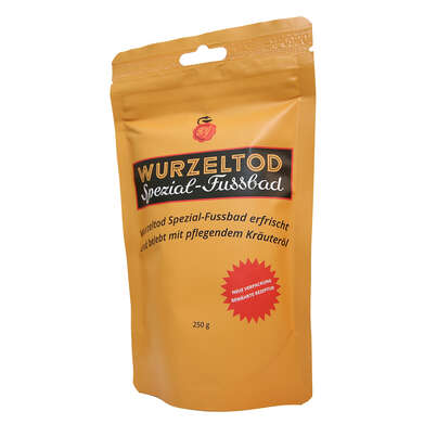 Sie sehen eine Packung Wurzeltod Spezial-Fussbad, 250 Gramm, Produktbild: 03 Wurzeltod Spezial-Fussbad, 250 Gramm, A-Nr.: 0723135 - 03