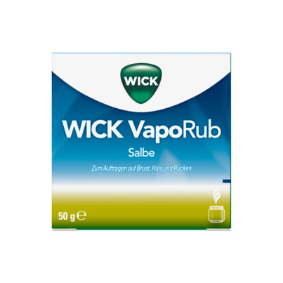 Sie sehen eine Packung WICK VapoRub Salbe, 50 Gramm, Produktbild: 01 WICK VapoRub Salbe, 50 Gramm, A-Nr.: 1329920 - 01