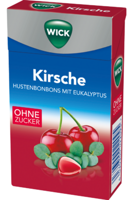 Sie sehen eine Packung WICK WILDKIRSCHE&EUKALYPTUS zfr.72g,Btl., 72 Gramm, Produktbild: 03 WICK WILDKIRSCHE&EUKALYPTUS zfr.72g,Btl., 72 Gramm, A-Nr.: 3833580 - 03