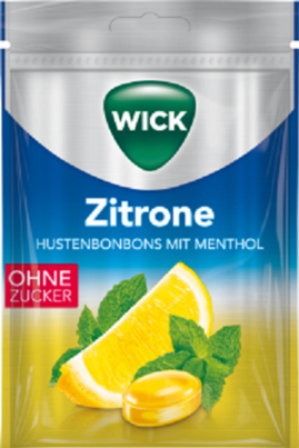 WICK ZITRONE &amp; MENTHOL zfr. 72g, Btl., 72 Gramm, A-Nr.: 4078890 - 01