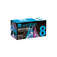 Sie sehen eine Packung WELL108 Wellion MEDFINE plus Pennadeln, 8 mm, 100 Stück, 100 Stück, Produktbild: 01 WELL108 Wellion MEDFINE plus Pennadeln, 8 mm, 100 Stück, 100 Stück, A-Nr.: 3480093 - 01