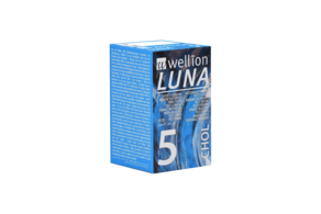 Wellion LUNA Teststreifen CHOL - für Cholesterinmessung, 5 Stück, A-Nr.: 4097396 - 01