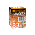 Sie sehen eine Packung Wellion 33G Lanzetten, 50 Stück, Produktbild: 01 Wellion 33G Lanzetten, 50 Stück, A-Nr.: 3144716 - 01