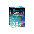 Sie sehen eine Packung Wellion 28G Lanzetten, 100 Stück, Produktbild: 01 Wellion 28G Lanzetten, 100 Stück, A-Nr.: 3387471 - 01