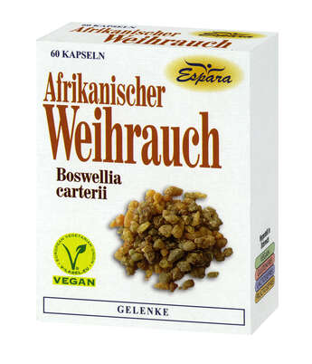 Sie sehen eine Packung Espara Weihrauch Kapseln, 60 Stück, Produktbild: 02 Espara Weihrauch Kapseln, 60 Stück, A-Nr.: 3017001 - 02