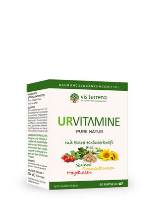 Sie sehen eine Packung vis terrena UR VITAMINE, 60 Stück, Produktbild: 01 vis terrena UR VITAMINE, 60 Stück, A-Nr.: 4852792 - 01