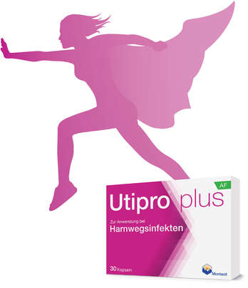 Sie sehen eine Packung Utipro plus AF Kapseln, 30 Stück, Produktbild: 02 Utipro plus AF Kapseln, 30 Stück, A-Nr.: 5305394 - 02