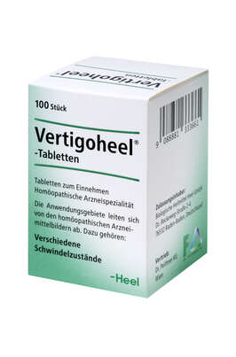 Sie sehen eine Packung Vertigoheel®-Tabletten, 100 Stück, Produktbild: 02 Vertigoheel®-Tabletten, 100 Stück, A-Nr.: 1333666 - 02