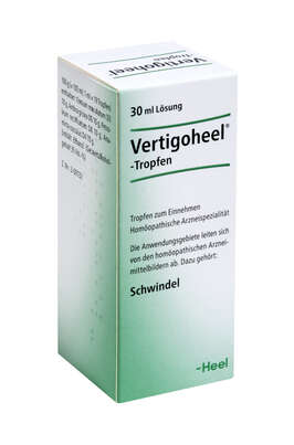 Sie sehen eine Packung Vertigoheel®-Tropfen, 30 Milliliter, Produktbild: 01 Vertigoheel®-Tropfen, 30 Milliliter, A-Nr.: 0149653 - 01