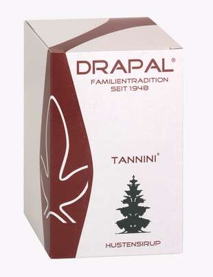Sie sehen eine Packung DRAPAL® Tannini Hustensirup Glas mit Faltschachtel, 450 Gramm, Produktbild: 01 DRAPAL® Tannini Hustensirup Glas mit Faltschachtel, 450 Gramm, A-Nr.: 0612306 - 01