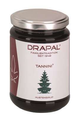 Sie sehen eine Packung DRAPAL® Tannini Hustensirup Glas mit Faltschachtel, 450 Gramm, Produktbild: 03 DRAPAL® Tannini Hustensirup Glas mit Faltschachtel, 450 Gramm, A-Nr.: 0612306 - 03