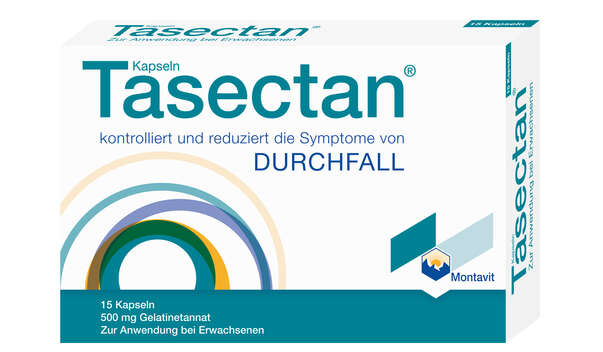 Sie sehen eine Packung Tasectan Kapseln für Erwachsene, 15 Stück, Produktbild: 01 Tasectan Kapseln für Erwachsene, 15 Stück, A-Nr.: 3919057 - 01