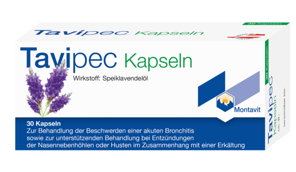 Sie sehen eine Packung Tavipec Kapseln, 30 Stück, Produktbild: 02 Tavipec Kapseln, 30 Stück, A-Nr.: 0633308 - 02