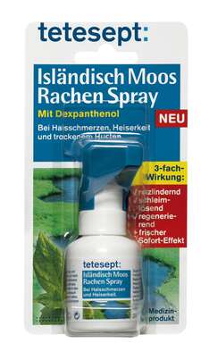 tetesept Hals &amp; Rachenspray Isländisch Moos, 30 Milliliter, A-Nr.: 4056983 - 01