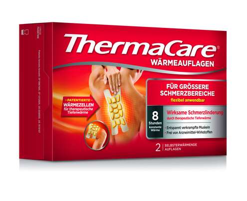 Sie sehen eine Packung ThermaCare® Flexible Anwendung Groß 2 Stk., 2 Stück, Produktbild: 01 ThermaCare® Flexible Anwendung Groß 2 Stk., 2 Stück, A-Nr.: 4483610 - 01