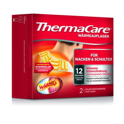 Sie sehen eine Packung ThermaCare® Nacken/Schulter 2 Stk., 2 Stück, Produktbild: 01 ThermaCare® Nacken/Schulter 2 Stk., 2 Stück, A-Nr.: 2885540 - 01