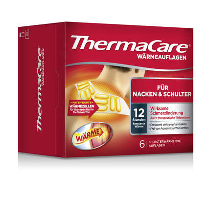 Sie sehen eine Packung ThermaCare® Nacken/Schulter 6 Stk., 6 Stück, Produktbild: 01 ThermaCare® Nacken/Schulter 6 Stk., 6 Stück, A-Nr.: 3442891 - 01