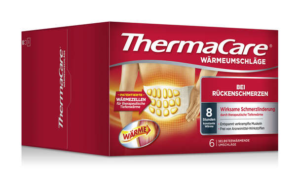 Sie sehen eine Packung ThermaCare® Rücken 6 Stk., 6 Stück, Produktbild: 01 ThermaCare® Rücken 6 Stk., 6 Stück, A-Nr.: 4146344 - 01
